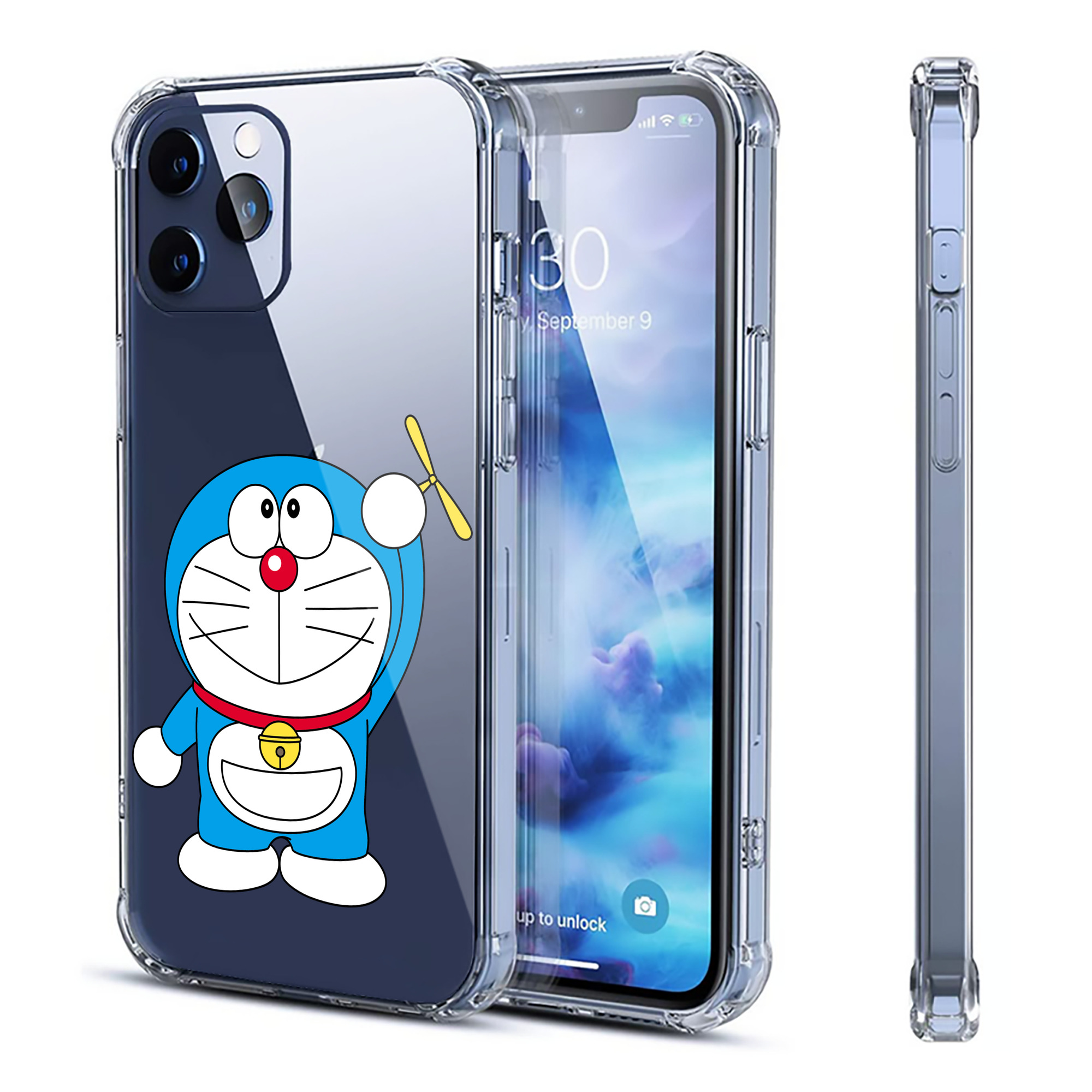 （画像用） ドラえもん Doraemon 【iPhone 12シリーズ対応】透明スマホケース（クリアソフトケース）